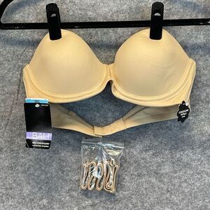 NWT BALI Bra 36C Beige Convertible Strapless Concealing Petals Cup Underwire New